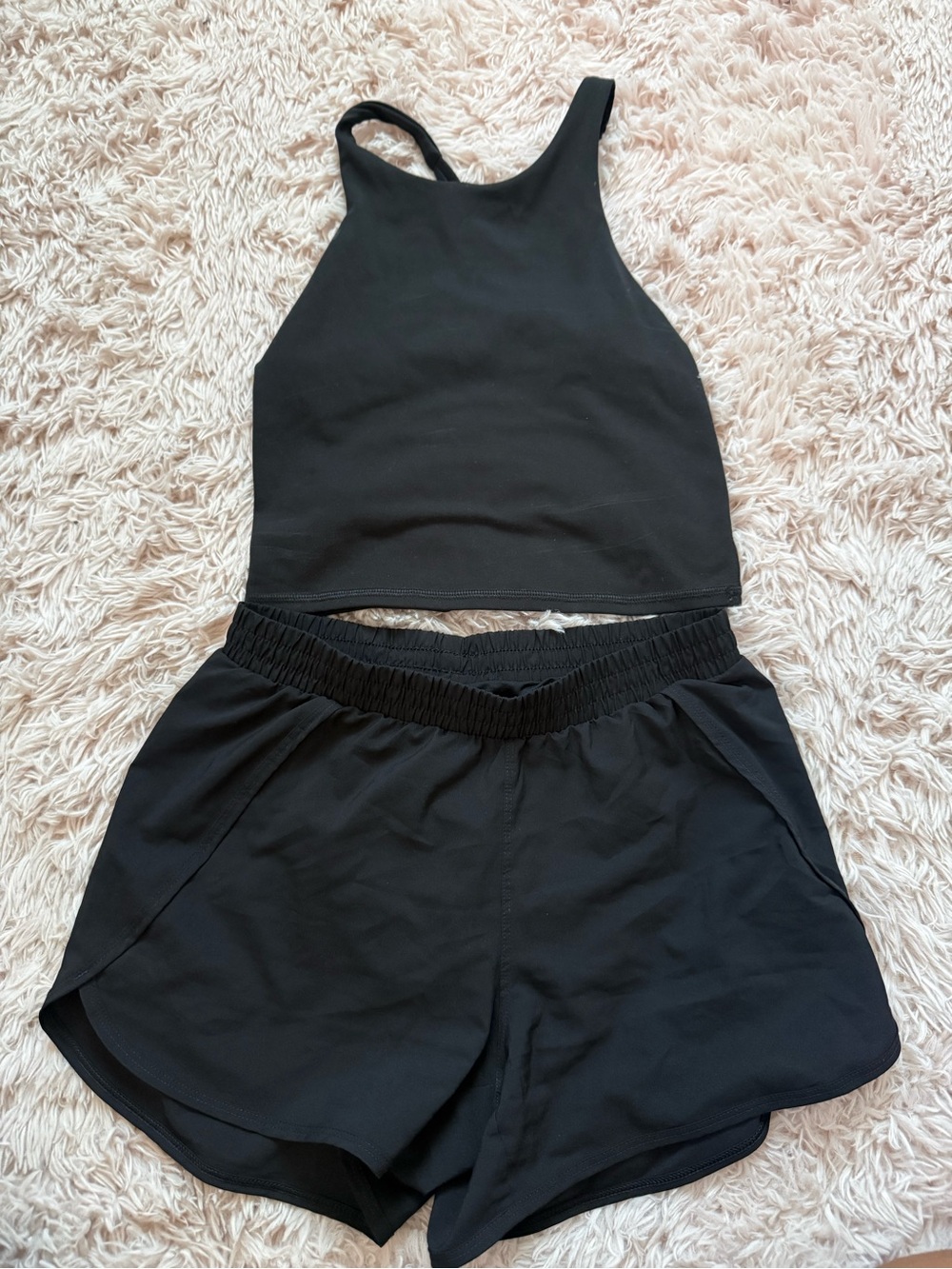 Target Black Girls' Cropped Tank Top and Athletic Shorts Set
